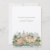 Tropical Miami Bliss Save-the-Date Uitnodiging (Achterkant)