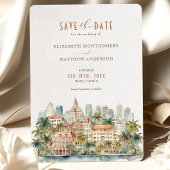Tropical Miami Bliss Save-the-Date Uitnodiging