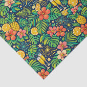 Tropical Midnight Toast Celebration Pattern Tissuepapier (Detail)