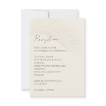 Tropical Minimal Beach Receptie Behuizing Kaart