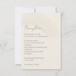 Tropical Minimal Beach Receptie Behuizing Kaart