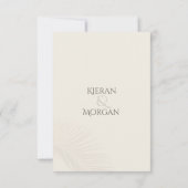 Tropical Minimal Beach Receptie Behuizing Kaart (Achterkant)