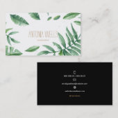 Tropical minimal business card visitekaartje (Voorkant / Achterkant)