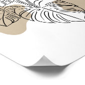 Tropical Minimalist Plant Line Art  Poster (Hoek)