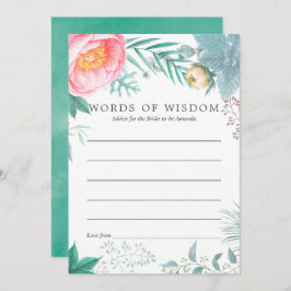 Tropical Mint Bloemen Zomer Vrijgezellenfeest Advi Kaart