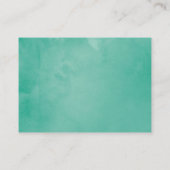 Tropical Mint Floral Baby shower Display Douche Informatiekaartje (Achterkant)