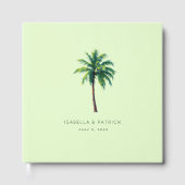 Tropical Mint Minimalist Palm Tree Gastenboek (Voorkant)