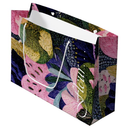 Tropical Modernism-cadeautas (Horizontale editie) Groot Cadeauzakje (Voorkant Gekanteld)