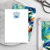 Tropical Monogram Dank u Kaarten Majestic Crest