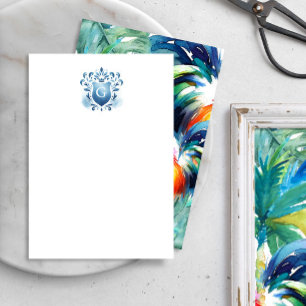 Tropical Monogram Dank u Kaarten Majestic Crest
