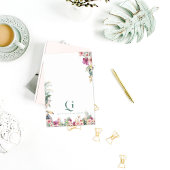 Tropical Monogram Floral Personalized Desk Post-it® Notes