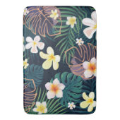 Tropical monstera bladeren plumeria bloblobloblobl badmat (Voorkant Verticaal)