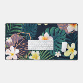 Tropical monstera bladeren plumeria bloblobloblobl bureaumat (Keyboard & Muis)