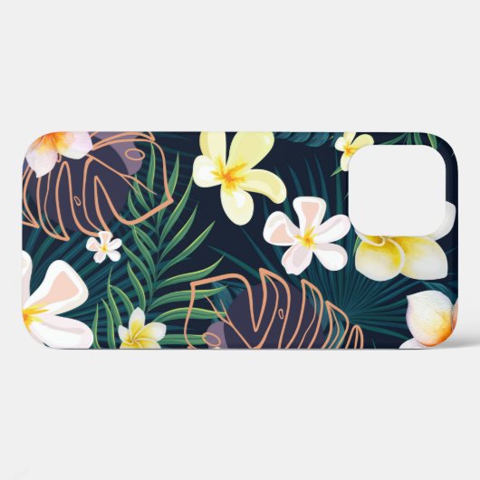Tropical monstera bladeren plumeria bloblobloblobl Case-Mate iPhone case (Achterkant (horizontaal))