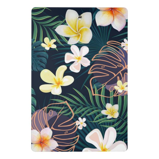 Tropical monstera bladeren plumeria bloblobloblobl mini klembord (Achterkant)