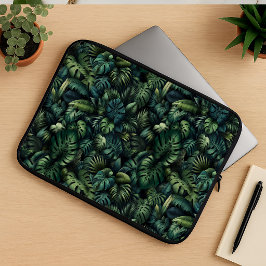 Tropical Monstera Botanical Green Jungle  Laptop Sleeve