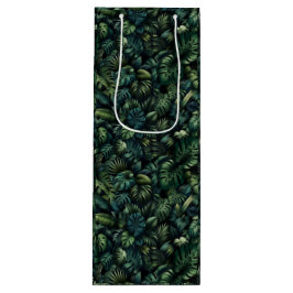 Tropical Monstera Botanical Green Jungle  Wijn Cadeautas