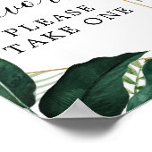 Tropical Monstera Favors Sign Poster (Hoek)