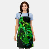 Tropical Monstera Glow – Jungle Leaf Photography Schort (Gedragen)