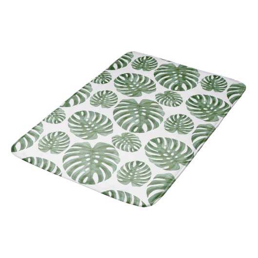 Tropical Monstera Leaf Bath MAT (Gekanteld)