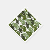 Tropical Monstera Leaf Green Servet (Hoek)