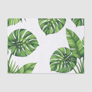 Tropical Monstera Leaves Seamless Pattern Green Tissuepapier