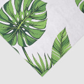 Tropical Monstera Leaves Seamless Pattern Green Tissuepapier (Detail)