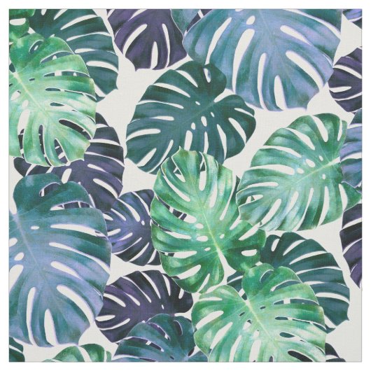 Tropical Monstera Leaves Stof (Swatch)