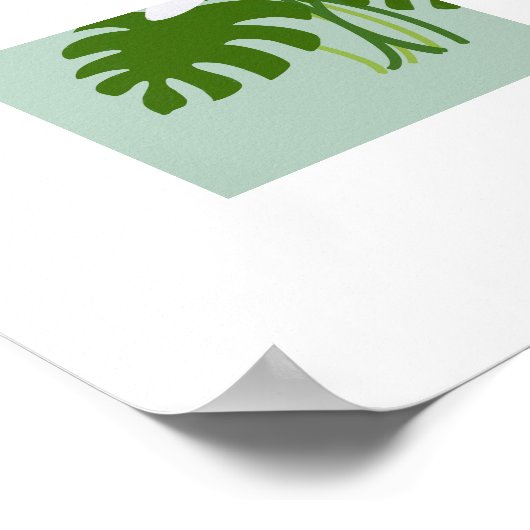 Tropical Monstera Lily Bouquet Poster (Hoek)