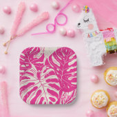 Tropical Monstera ontworpen papieren Borden Papieren Bordje (Feest)