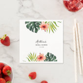 Tropical Monstera Palm Bridal Shower  Servet (Insitu)