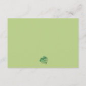 Tropical Monstera Zwart Bruiloft Receptie Kaart (Achterkant)