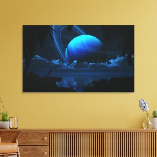 Tropical Moon Canvas Afdruk (Insitu (Woonkamer))
