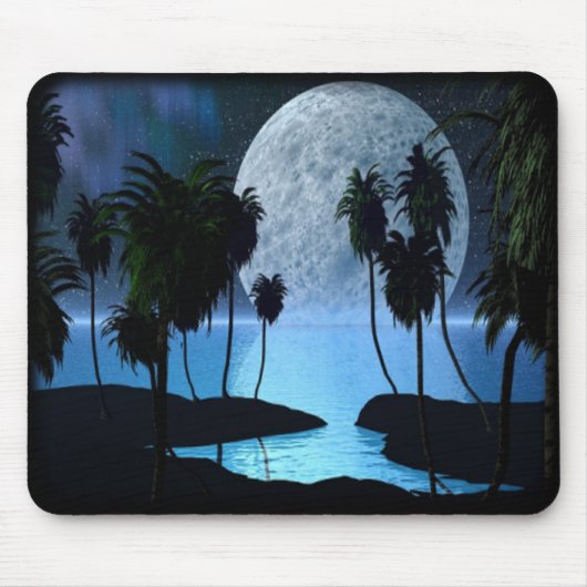Tropical Moon Mousepad Muismat (Voorkant)