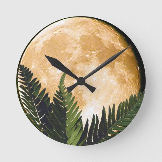 Tropical Moon Ronde Klok (Voorkant)