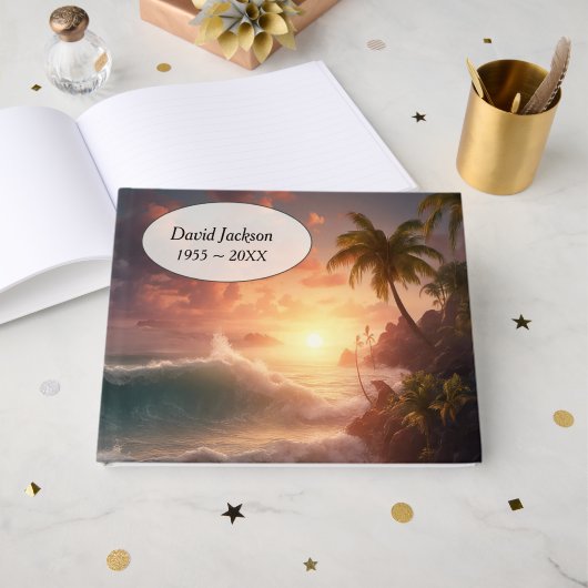 Tropical Morning Sunrise for Memorial Service  Gastenboek (Voorkant open)