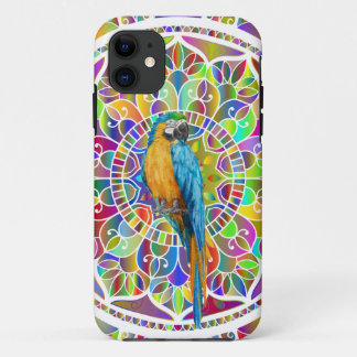 Tropical Mosaic – Blue & Gold Macaw Mandala Case-Mate iPhone Case