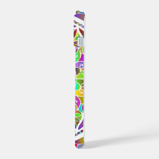 Tropical Mosaic – Blue & Gold Macaw Mandala iPhone 15 Case (Linkerkant)