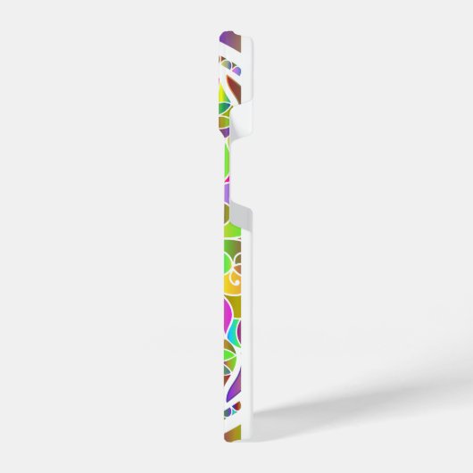 Tropical Mosaic – Blue & Gold Macaw Mandala iPhone Hoesje (Linkerkant)