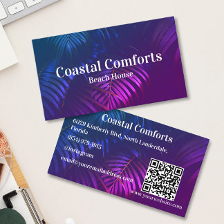 Tropical Neon Vakantiehuis Visitekaartje