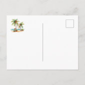 Tropical New Home Christmas Card Aankondigingskaart (Achterkant)