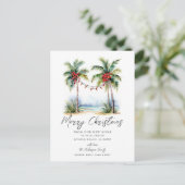 Tropical New Home Christmas Card Aankondigingskaart (Staand voorkant)