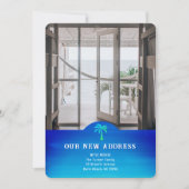 Tropical Nieuw Adres Heldere 2-foto Bewegende Kaar (Voorkant)