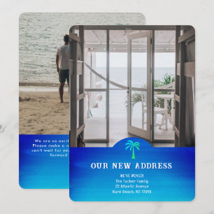 Tropical Nieuw Adres Heldere 2-foto Bewegende Kaar