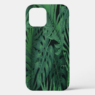 Tropical Night Green: Exotisch Plant iPhone 12 Hoesje