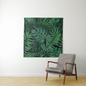 Tropical Night Green: Exotisch Plant Wandkleed (In Situ (horizontaal))