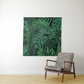 Tropical Night Green: Exotisch Plant Wandkleed (In situ)