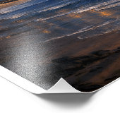 Tropical Night Paradise – Moonlit Beach  Foto Afdruk (Hoek)