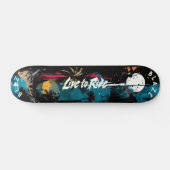 Tropical Night Pop Art - Live to Ride Motto Persoonlijk Skateboard (Horizontaal)