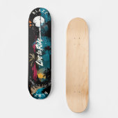Tropical Night Pop Art - Live to Ride Motto Persoonlijk Skateboard (Voorkant)